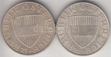 Ausztria 1965. 10Sch Ag + 1972. 10Sch Ag T:2 
Austria 1965. 10 Schilling Ag + 1972. 10 Schilling Ag ...