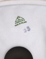 Asztali gyertyatartó, jelzett Chodziez lengyel, matricás, hibátlan, m:15 cm, h:18 cm