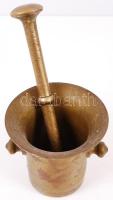 Bronz mozsár törővel / 
Bronze mortar and pestle, 13cm