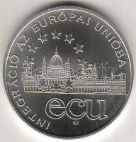 1995. "Integráció az EU-ba-ECU" 1000Ft ezüst T:BU