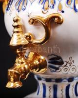 Orosz jelzett szamovár, hiányos, kézzel festett, hibátlan, m:21 cm