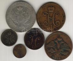 Oroszország 1842EM Denga (1/2k) T:3+, 1852EM Denga (1/2k) T:3 hullámos, 1843EM 1k T:3+, 1840EM 3k T:...