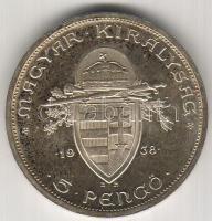 1938. 5P "Szt. István" ezüst T:2+