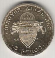 1938. 5P "Szt. István" ezüst T:2+