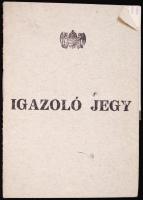 1945 Fényképes igazolójegy