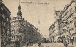 Madrid Equitable and Alcala street, tram (Rb)