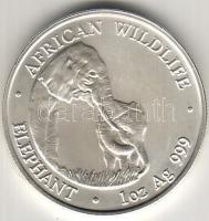 Zambia 2001. 5000Kw (1oz.) "Elefánt" ezüst T:1