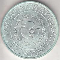 1984. 500Ft Ag "Nők évtizede" T:BU Eredeti tokban (sérült), tanúsítvánnyal!