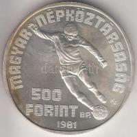 1981. 500Ft Ag "Labdarúgó VB / 1 játékos" T:BU tokban