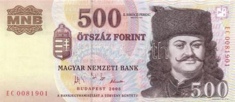 2006. 500Ft "1956-os forradalom évfordulója" (2x) "EC" T:I