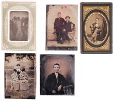 1870-1910 5db ferrotípia portrékkal /  Tintypes