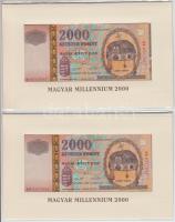 2000. 2000Ft "Millennium" eredeti díszcsomagolásban (2x) egymás utáni sorszámmal T:UNC