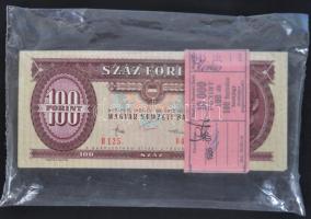 1984. 100Ft "B" (100db) eredeti banki kötegelőben és csomagolásban! T:I