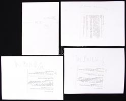 1990 3db sajtófotó a Julianus barát c. magyar-olasz filmet forgató Nino Manfrediről, valamint 1db fo...