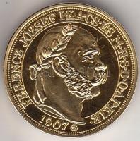 "Magyar aranypénzek utánveretben - Ferenc József jubileumi 100 korona" aranyozott Ag(0.999...
