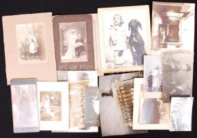 1890-1945 21db, különféle méretű és témájú fotó