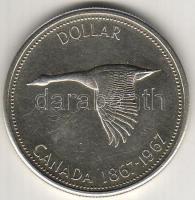 Kanada 1967. 1$ "Vadliba" emlékveret ezüst T:1/2