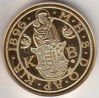 "Magyar aranypénzek utánveretben - Ferenc József milleniumi aranytallér" aranyozott Ag(0.9...