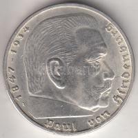 Német 3. Birodalom 1938A 5M Ag "Hindenburg" T:2
German Third Reich 1938A 5 Marks Ag "...