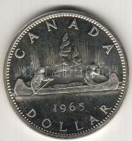 Kanada 1965. 1$ "Kenu" ezüst T:PP