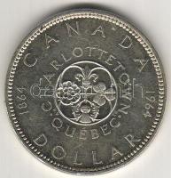 Kanada 1964. 1$ "Quebec" emlékveret ezüst T:ex. PP