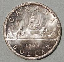 Kanada 1963. 1$ "Kenu" ezüst T:1/2