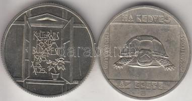 1985. 100Ft "Kulturális fórum" + 1985. 100Ft "Mocsári teknős" T:BU k