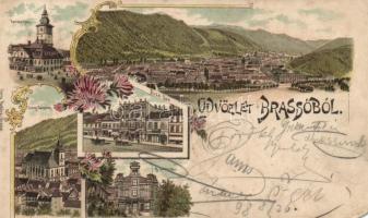 1898 Brassó wheat beer brewery, town hall, evangelical church, shooting house, litho (b)