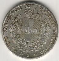 Olaszország/Szardínia 1859. 5L régebbi hamisítvány, összehasonlításra T:1/2