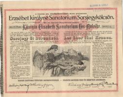 1904. "Erzsébet királyné Sanatorium Sorsjegykölcsön" sorsjegye 5K-ról T:II