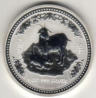 Ausztrália 2003. 1$ (1oz.) "Kecske éve" ezüst T:1