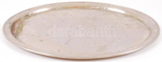 Brendorf alpakka ovális tálca, jelzett, 43×33 cm /Brendorf tray