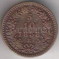 Ausztria / magyar verdejel 1858B 5/10Kr T:2