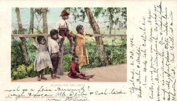 African-American children, waiting for the circus (fa)
