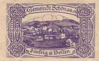 Ausztria / Schönau 1920. 50h városi pénz T:II Austria / Schönau 1920. 50 heller local money C:XF