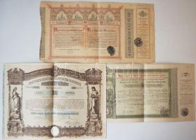1882,1886,1906. 3 klf Nyeremény kölcsönkötvény