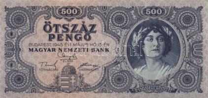 1945. 500P (5x) egymáshoz közeli sorszámok T:II