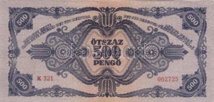 1945. 500P (5x) egymáshoz közeli sorszámok T:II
