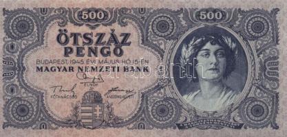 1945. 500P (5x) egymáshoz közeli sorszámok T:II