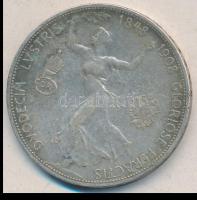 Ausztria 1908. 5K Ag "Jubileum" T:3 Austria 1908. 5 Corona Ag "Jubilee" C:F