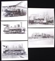 5 db BKV mozdony fotó, jelzett, 13×18 cm