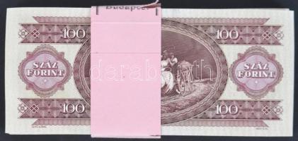 1993. 100Ft "B" 100db eredeti banki kötegelőben! T:I(néhány felső bankjegy széle minimális...