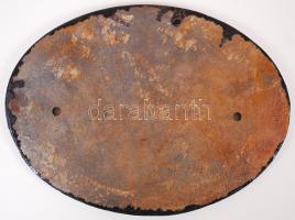 1902 Magyar Vagon és Gépgyár Részvénytársaság, festett réz tábla, 16×20 cm