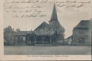 Tukums, Tuckum; market hall, 'Östliches Kriegsschauplatz' (cut)