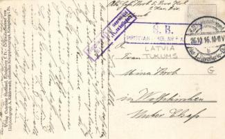 Tukums, Tuckum; market place, 'Östliches Kriegsschauplatz'