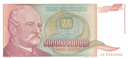 Jugoszlávia 1993. 500.000.000.000D T:I Yugoslavia 1993. 500.000.000.000 Dinara C:UNC