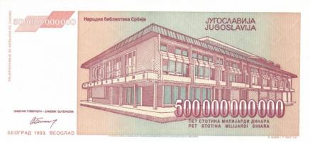 Jugoszlávia 1993. 500.000.000.000D T:I
Yugoslavia 1993. 500.000.000.000 Dinara C:UNC