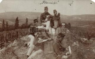 2 db katonai fotó térképészekről és földmérőkről / Two pieces of military photos, cartographers and ...