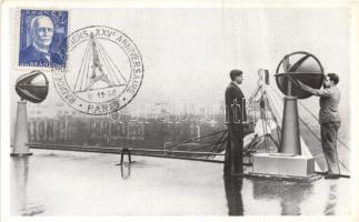 Paris 25th anniversary of the association of radio electricians, the first French radar on the board of Normandie in 1935, So. Stpl