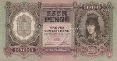 1943. 1000P nyomdai papírránccal T:I